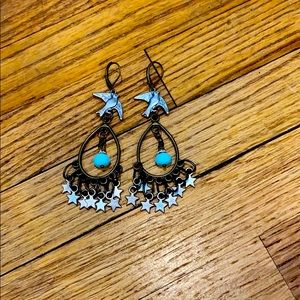 Handmade upcycled dangle earrings
